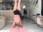 Big ass flexible blonde in sexy panty yoga 13/16