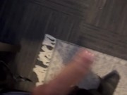 Jerking off relieving some work stress 15/16