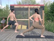 Fucked my Yoga teacher and cum in mouth- 口爆裤里丝瑜伽教练 3/16