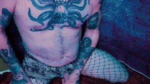 Masturbating in Fishnets