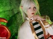 Elf Frieren pleases a traveler with her Feet. Creampie, Pov - MollyRedWolf 2/16