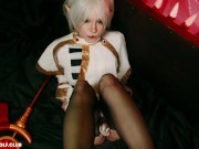 Elf Frieren pleases a traveler with her Feet. Creampie, Pov - MollyRedWolf 7/16