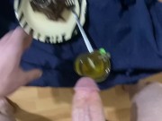 Cum and pee on cake