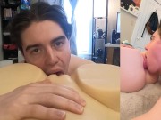 Muscular College Student Eats, Fucks, and Creampies his Tantally 5/16