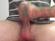 Cum goes flying while my balls are bouncing 14/16