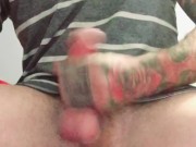 Cum goes flying while my balls are bouncing 2/16