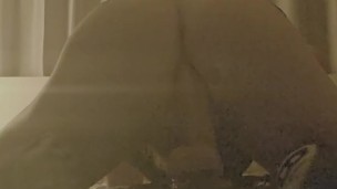 Playing with my self while bouncing on 9"