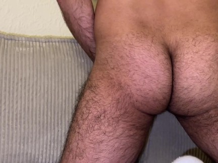 hard fleshlight fuck with hairy ass and hairy cock - cum contractions and moaning