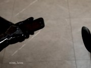 Rubber puppy is connected to a thick leash for a friendly walk ❤ 3/16