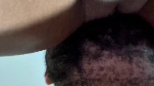 Dominican Stepsister caught me jerking off and beg for her pussy to be licked. Creampie (part 2)