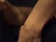 a guy jerks off at the campsite