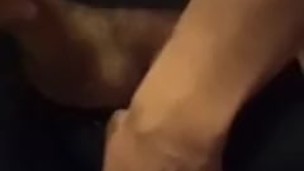 a guy jerks off at the campsite