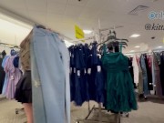 Mall date with a subscriber! He keeps looking up my skirt in every store 9/16