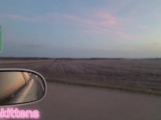 Pissing off a log and piss outside and piss to drink on the drive 10/16