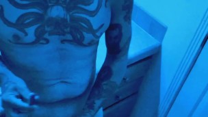 Masturbating & Wax Play in Hannibal Mask