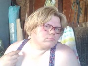 Smoker shows off boobs 11/16