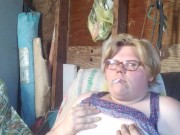 Smoker shows off boobs 15/16