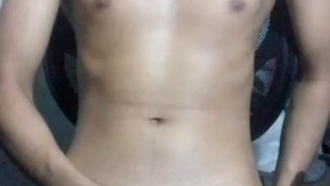 CUTE GUY WITH PERFECT BODY DROOLS OVER HIS BIG PENIS AND HAS A HOT CUMSHOT