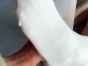 Skinny hottie with tight cunt does great with a thick big dick! Creampie 5/16