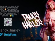 Hot blonde is warming up her body after walk 9/16