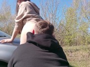 A MAN FRYING HIS WIFE WHILE PEOPLE AROUND ARE FRYING MEAT 9/16