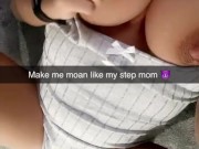 Sexting on Snapchat while listening to my stepmom fucking a stranger! I squirt 3 times at her door! 10/16