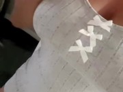 Sexting on Snapchat while listening to my stepmom fucking a stranger! I squirt 3 times at her door! 2/16