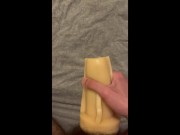 Twink uses fleshlight until he cums 10/16