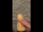 Twink uses fleshlight until he cums 11/16