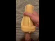 Twink uses fleshlight until he cums 13/16