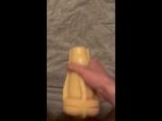 Twink uses fleshlight until he cums 16/16