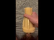 Twink uses fleshlight until he cums 9/16