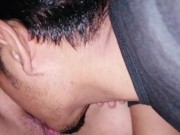 Inquilino se traga mis orgasmos, me la chupa bien rico...