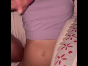 Cum on small tits and flat chest compilation 12/16