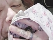 Sniffing piggy's panties 9/16