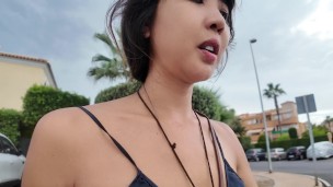 Called Uber Naked in Public for a Dare, So Embarrassed Risky Nudist Exhibitionist Japanese Outdoors