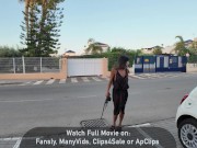 Blindfold Risky Public Masturbation in Car With Open Doors Nudist Exhibitionist ENF Outdoors