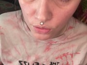 Smoking Brunette Babe - Full Vids On OF 1/16