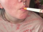 Smoking Brunette Babe - Full Vids On OF 4/16