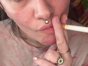 Smoking Brunette Babe - Full Vids On OF 9/16