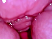 Inside a Camgirl Cervix POV Camera in Vagina with Pink Vibrating Toy 12/16