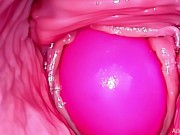 Inside a Camgirl Cervix POV Camera in Vagina with Pink Vibrating Toy 16/16
