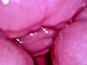 Inside a Camgirl Cervix POV Camera in Vagina with Pink Vibrating Toy 5/16
