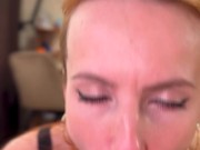 POV: Redhead Shocked by Huge Facial, Swallows 1/16