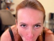 POV: Redhead Shocked by Huge Facial, Swallows 4/16