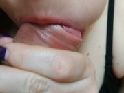 A thick dick is better than a lollipop. Blowjob and ball sucking from step sister 10/16