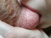 A thick dick is better than a lollipop. Blowjob and ball sucking from step sister 3/16