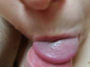 A thick dick is better than a lollipop. Blowjob and ball sucking from step sister 7/16