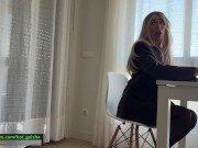 boss fucked me with big dick through pantyhose on work desk 8/16