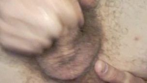 Fingering my asshole while I stroke my cock until I erupt!